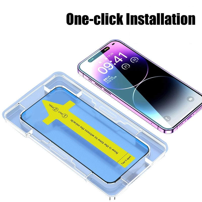 2pcs Install Tool Accessories Tempered Glass For iPhone 14 13 12 11