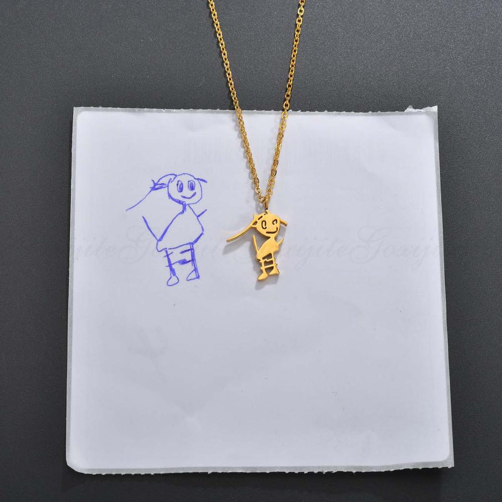 CREATE YOUR OWN DESIGN & DRAWINGS - Doodle Drawing Necklace